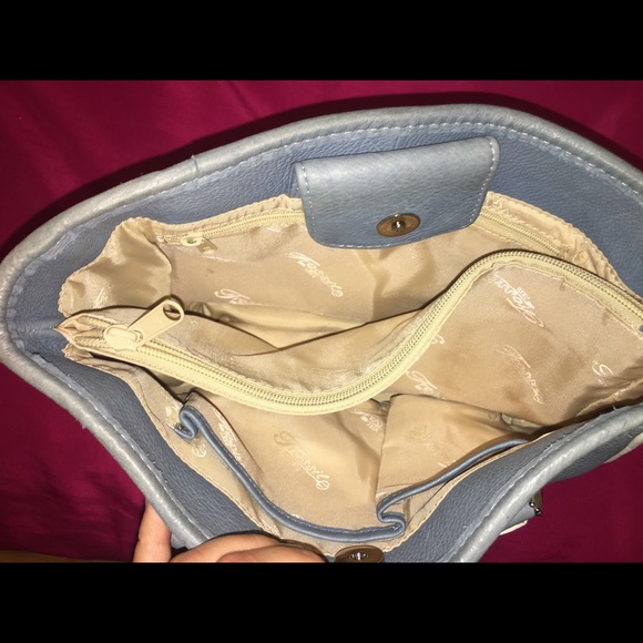 Clearance 🛍 Light blue with white fossil handbag. - Picture 7 of 7